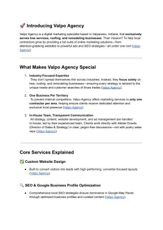 introducing valpo agency