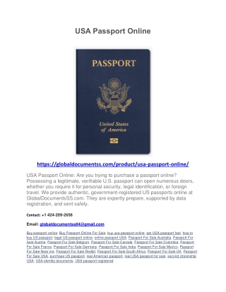 USA Passport Online PDF