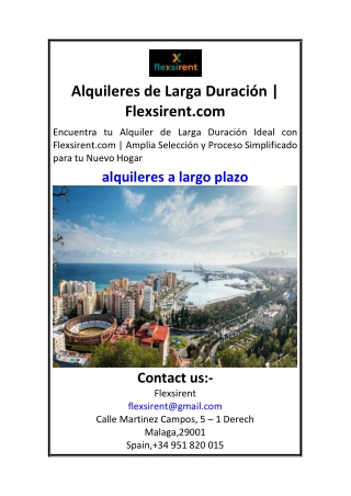 Alquileres de Larga Duración  Flexsirent.com