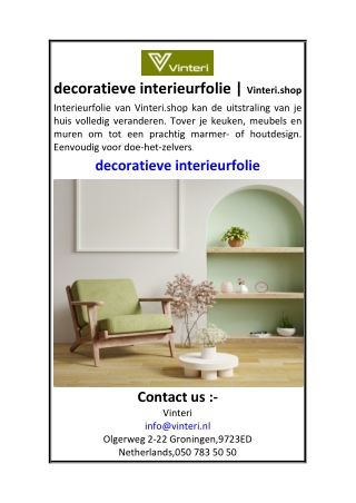 decoratieve interieurfolie  Vinteri.shop
