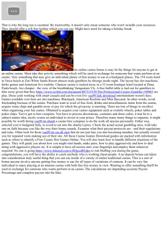 Casino Gambling: Taking Full Control In The Games