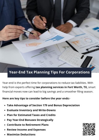 Year-End Tax Planning Tips For Corporations