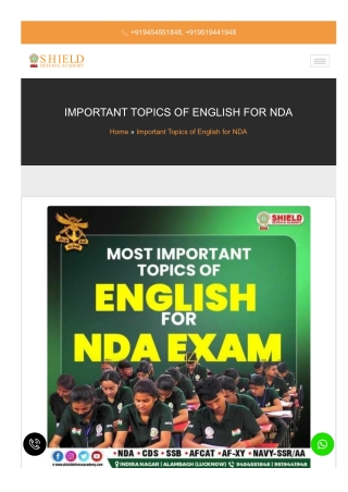 NDA coaching in Lucknow - shield defence academy