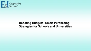 Boosting Budgets Smart Purchasing Strategies for Schools and Universities