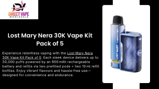 Lost Mary Nera 30K Vape Kit Pack of 5