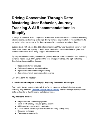 driving conversion through data mastering user