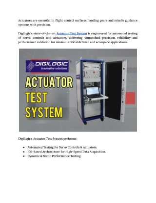 actuators are essential in flight control
