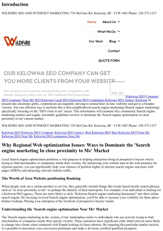 Why Local Search engine marketing Issues: Ways to Dominate the 'SEO Near Me' Ind