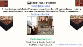 Tustin rug cleaning services