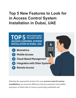 Top 5 Access Control Features in Dubai, UAE