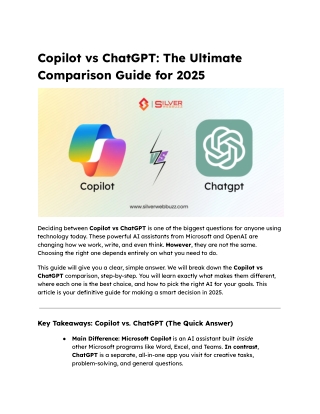 copilot vs chatgpt the ultimate comparison guide