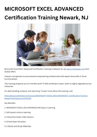 microsoft excel advanced certification training