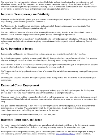 Why Clients Love Daily Build Updates