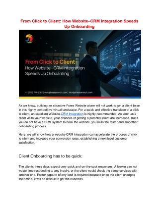 From Click to Client_ How Website–CRM Integration Speeds Up Onboarding