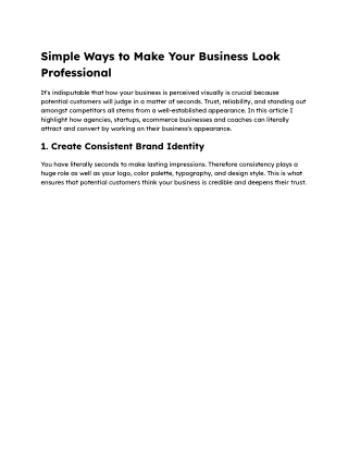 Simple Ways to Make Your Business Look Professional | Cueball Creatives