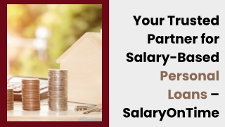Your Trusted Partner for Salary-Based Personal Loans – SalaryOnTime