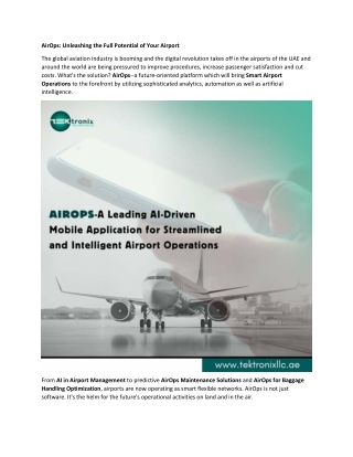 AirOps - Unleashing the Full Potential of Your Airport