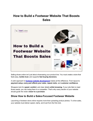 how to build a footwear website that boosts sales