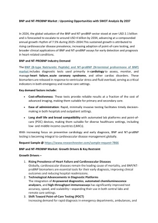 bnp and nt probnp market upcoming opportunities