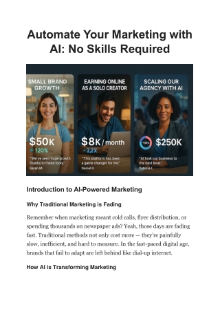 Automate Your Marketing with AI - No Skills Required