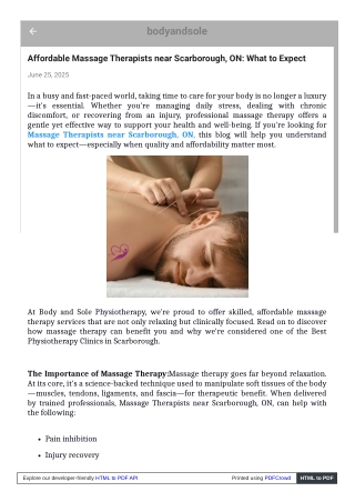 Massage Therapists near Scarborough, ON