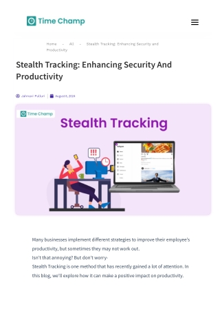 Stealth Tracking | Enhancing Security and Productivity