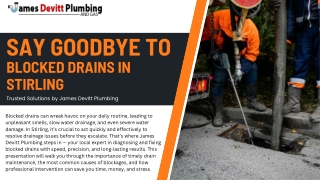 Blocked Drains in Stirling