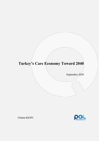 Care Economy in Turkey Toward 2040