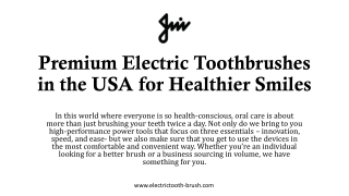 Top Electric Toothbrush Suppliers & Manufacturers in the USA | Wholesale & Trave