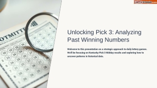 Pick 3 Past Winning Numbers: Kentucky Midday Lottery Draw History
