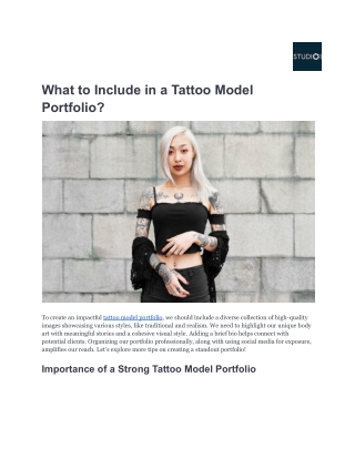 What to Include in a Tattoo Model Portfolio_