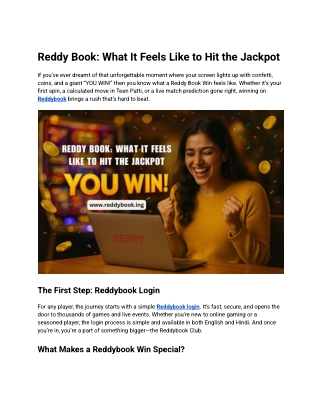Reddy Book_ What It Feels Like to Hit the Jackpot