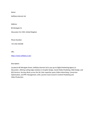SoftData Internet Ltd