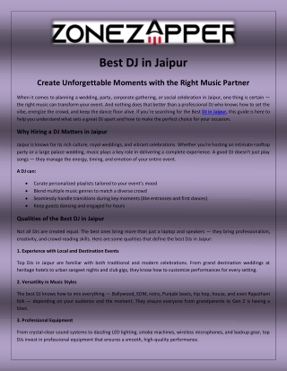 best dj in jaipur
