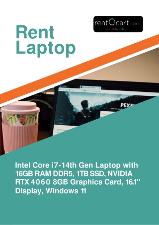 Intel Core i7-14th Gen Laptop with 16GB RAM DDR5, 1TB SSD, NVIDIA RTX 4060 8GB Graphics Card, 16.1 Display, Windows 11