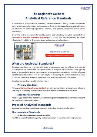 the beginner s guide to analytical reference
