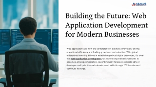 building the future web application development