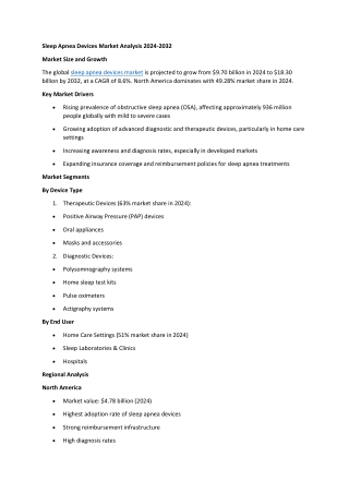 Sleep Apnea Devices Market Size