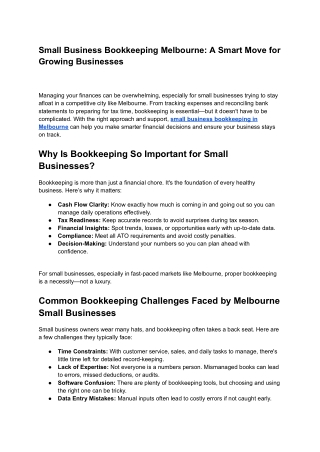 Small Business Bookkeeping Melbourne A Smart Move for Growing Businesses (3) (2)