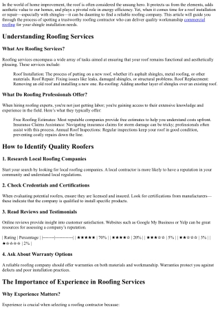 How to Spot a Reliable Roofing Company for Your Shingle Installation