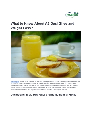 What to Know About A2 Desi Ghee and Weight Loss_