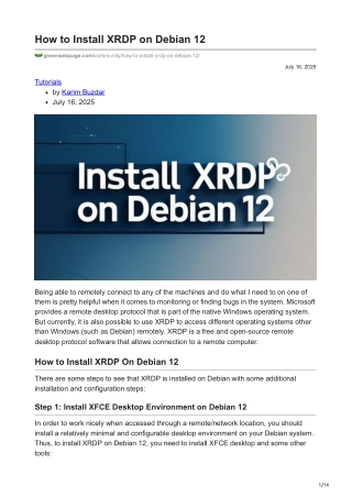 how to install xrdp on debian 12