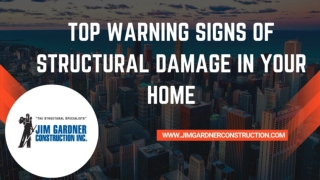 Top Warning Signs of Structural Damage in Your Home