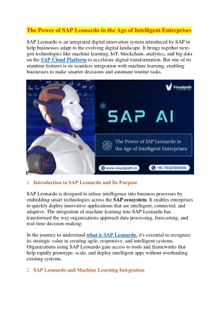 the power of sap leonardo