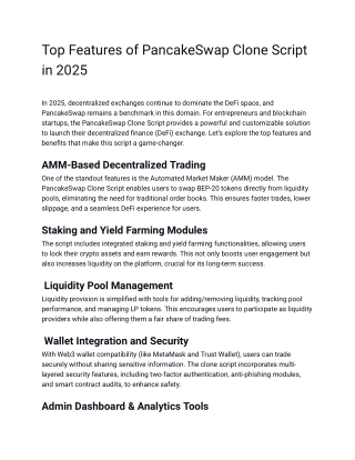 Unlock DeFi Success with PancakeSwap Clone Script in 2025