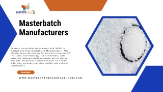 masterbatch manufacturers