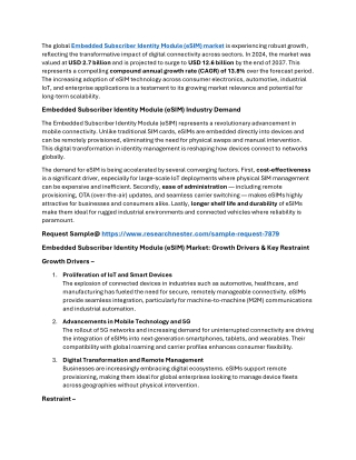 Embedded Subscriber Identity Module Regional Status and Outlook 2025-2037