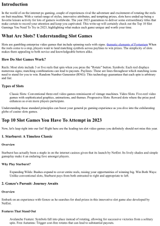 Top 10 Port Games You Must Attempt in 2023