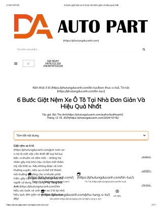 6 bước giặt nệm xe ô tô tại nhà đơn giản và hiệu quả nhất