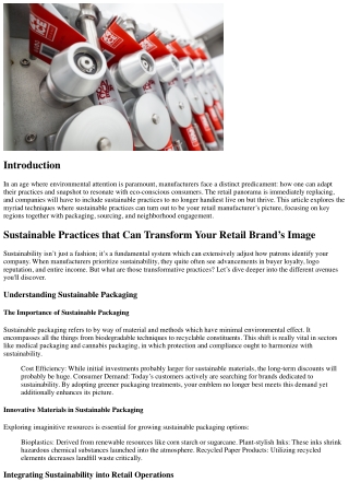 Sustainable Practices that Can Transform Your Retail Brand’s Image